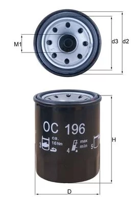 Фільтр масла MAHLE 1017110GG010