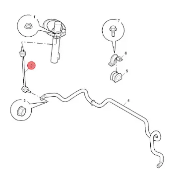 Стойка стабилизатора передняя LEMFORDER 30000178