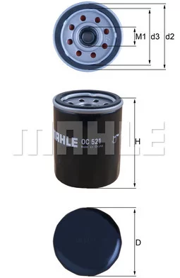Фільтр масляний 1.5L MAHLE 1017100-EG01