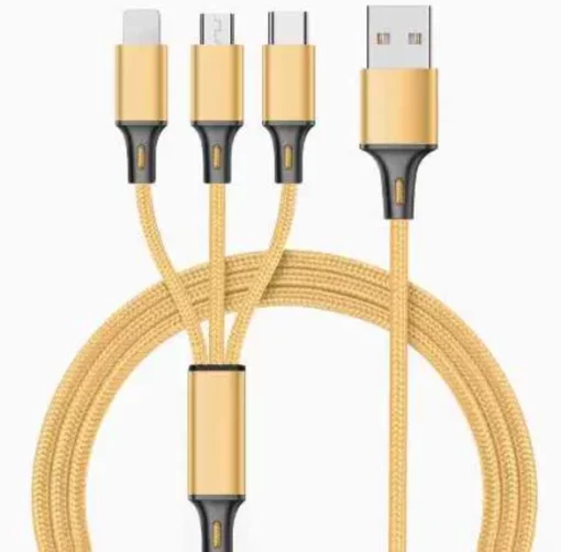 USB кабель зарядки 3в1 Type C iPhone Lightning Microusb 2.4 А