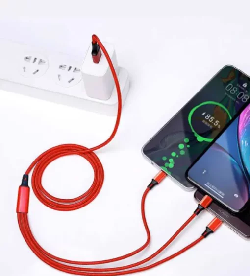 USB кабель зарядки 3в1 Type C iPhone Lightning Microusb 2.4 А